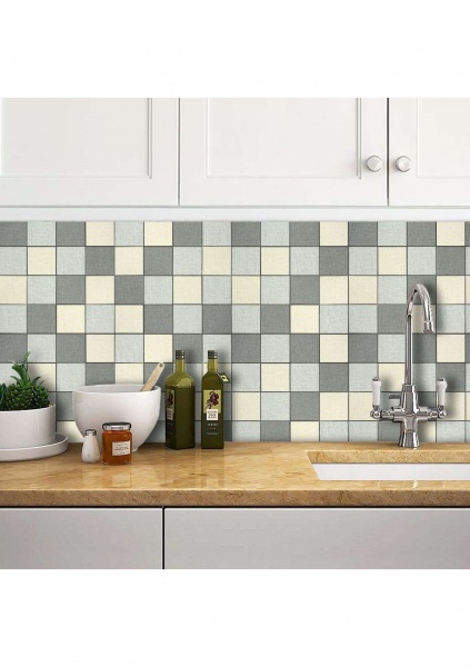 Декоративная панель EMERGO самоклеющая Квадрат Серый Home Inspire 