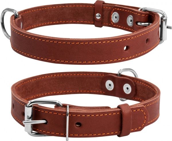 Ошейник Collar одинарный 2,5х38-50 см коричневый
