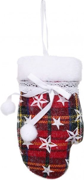 Ялинкова іграшка рукавичка Шотландка SDK17815W 15 см 