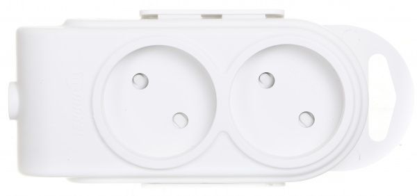 Колодка Makel с защитными шторками без заземления 2 гн. белый N2010000 