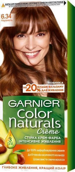 Крем-фарба для волосся Garnier Color Naturals №6.34 карамель 110 мл