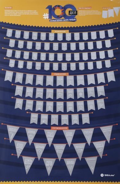 Скретч-постер 100 ДЕЛ