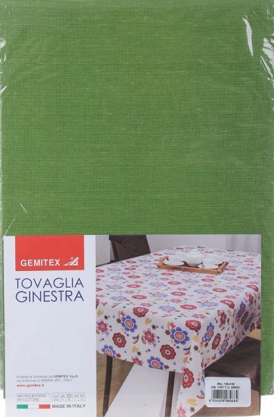 Скатерть Ginestra 140x140 см зеленый Gemitex 