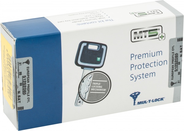Цилиндр Mul-T-Lock MT5 35x30 ключ-вороток 66 мм никельлатунь