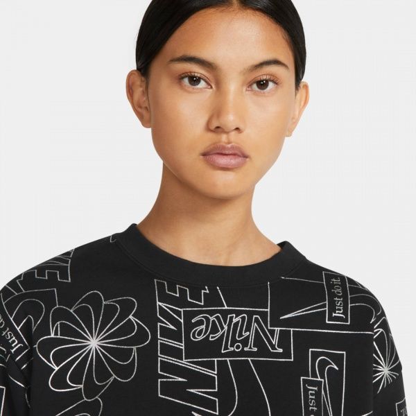 Джемпер Nike W NSW ICN CLSH FLC AOP TOP CZ1868-010 р. XS черный