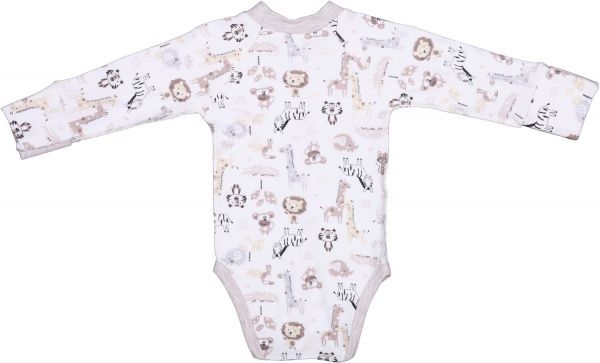 Боди детское унисекс Baby Veres Crazy Zoo р.56 бежево-коричневый-2 