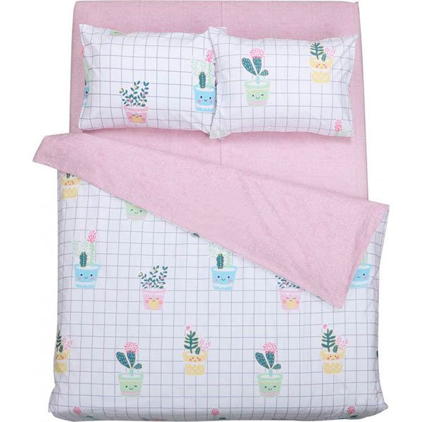Комплект постельного белья Cactus pot 2 розовый 