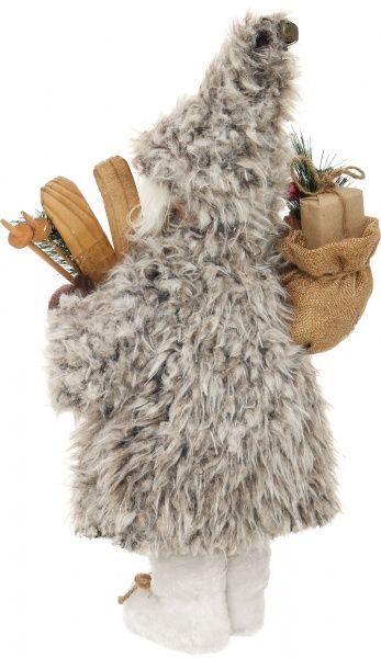 Декоративна фігура Дід Мороз лісовий сіро-коричневий S17012B 40 см 