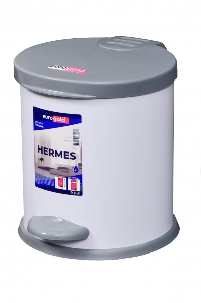 Відро з педаллю Eurogold HERMES 4 л сірий 801304