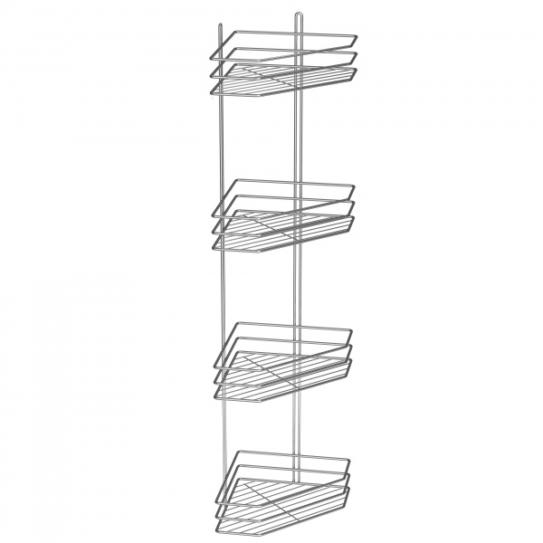Полка угловая 4-ярусная 25 см хром 