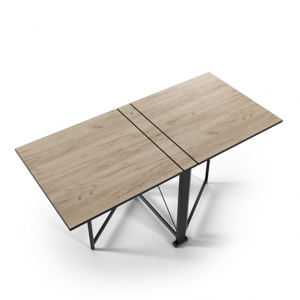 Стол-книжка Меблі Прогрес Эрвин 140(1516)x730x750мм дуб крафт серый/черный