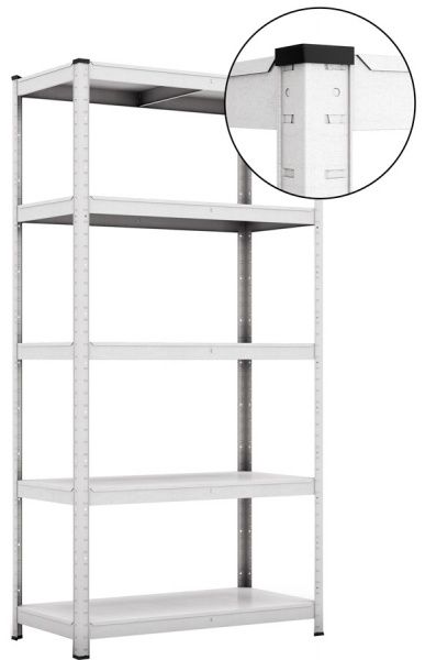 Стелаж металевий Меткас Бюджет 1800x900x450 мм сталь (4001) 