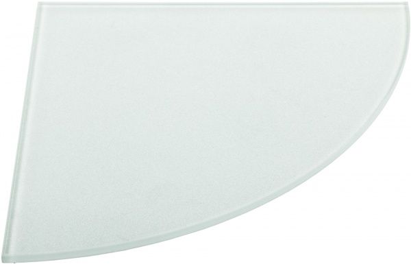 Полка стеклянная радиусная 250x250 мм серый металлик 