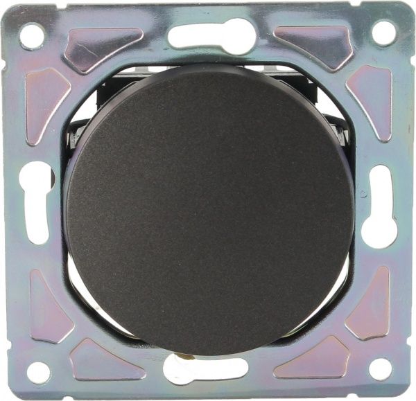 Механизм выключателя одноклавишный HausMark Bela без подсветки 10 А 220В черный SNG-SWP.RD20MG1W1-BK