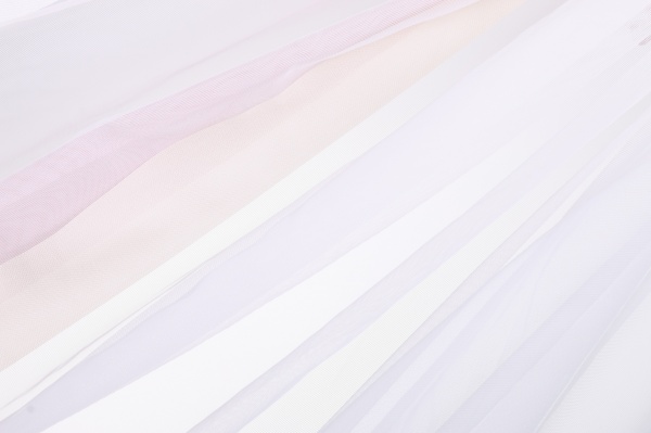 Тканина тюлева 300 см сітка рожева в смужку 