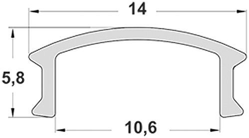 Комплект для LED-ленты ТІС профиль+рассеиватель 100 см ЛП12-РМ 