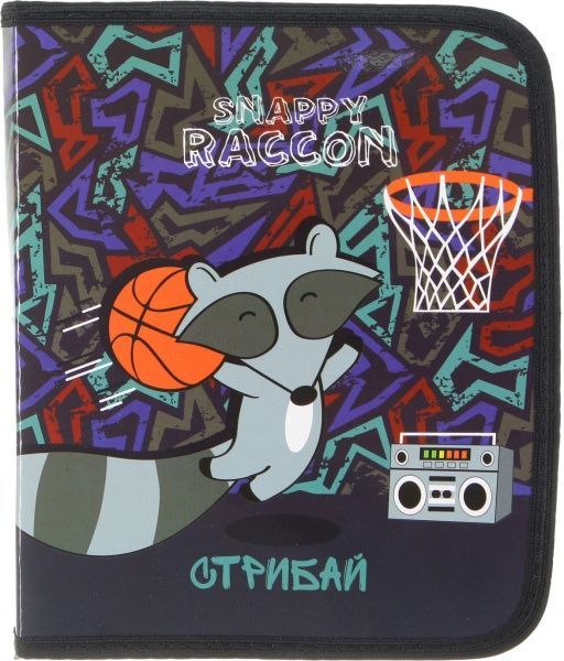 Папка для тетрадей Raccon B5 на молнии