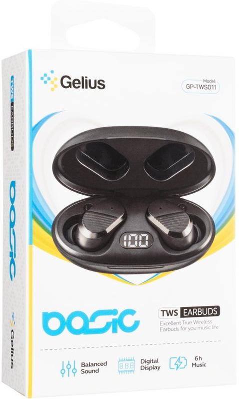 Навушники бездротові Gelius Pro Basic GP-TWS011 black (GP-TWS011)