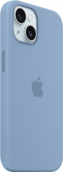 Чехол Apple Silicone Case with MagSafe для Apple iPhone 15 winter blue (MT0Y3ZM/A)