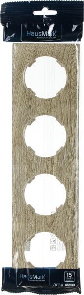 Рамка чотиримісна HausMark Bela горизонтальна вінтажний сірий SNG-FRP.RD20G4-5/Oak-vintage-g