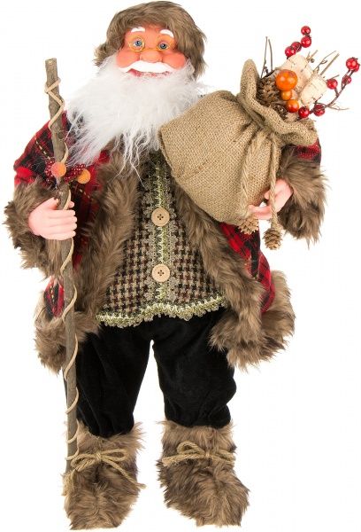 Декоративна фігура Дід Мороз червоний лісовий TM-Y1601B 60 см 