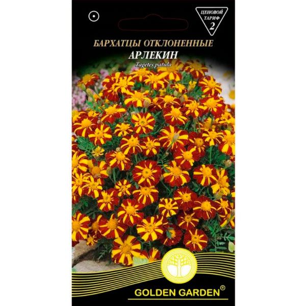 Семена Golden Garden Бархатцы Отклоненные Арлекин (Голден Гарден) (4820164124741) 0.3 г