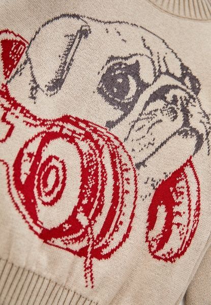 Джемпер детский ART KNIT Мопс р.110-116 бежевый 338 
