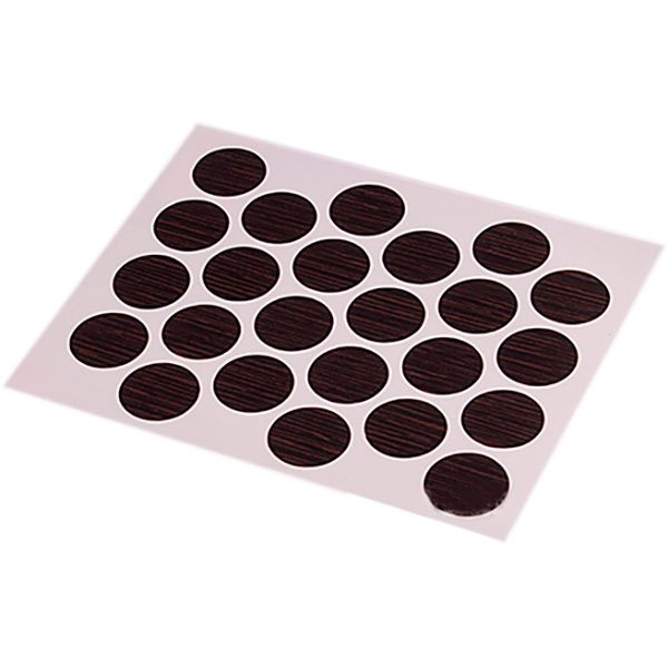 Заглушка на конфірмат самоклейка 50 шт. горіх темний DC