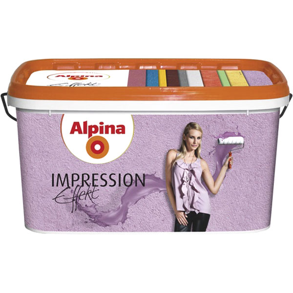 Фарба структурна структурна акрилова Alpina Silhouette Impression Effekt мат білий 10л 
