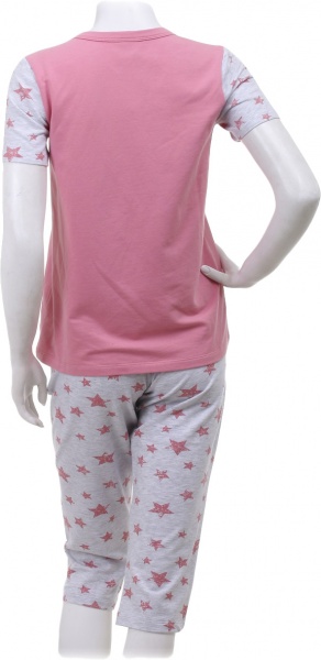 Пижама женская Flis clothes Звездочка р. M розовый с серым 