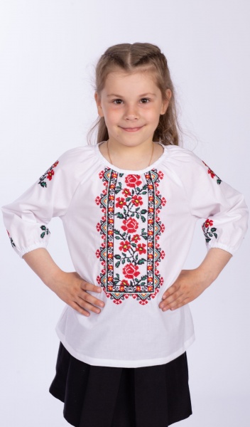 Блуза Эдельвика р.140 белый 361-21/09 