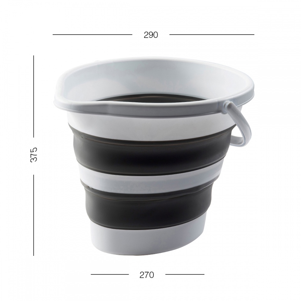 Відро звичайне MVM BIN-17 10 л білий/сірий