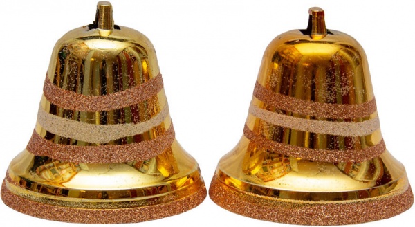 Игрушка на елку Колокольчик 032945 d60 мм 8 см 2 шт./уп. 