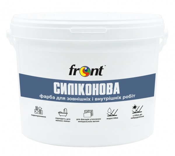 Фарба водоемульсійна Front Силіконова мат 7кг 