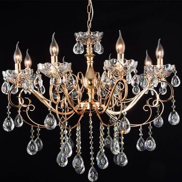 Люстра подвесная Victoria Lighting Golden/SP8 8x40 Вт E14 золото 