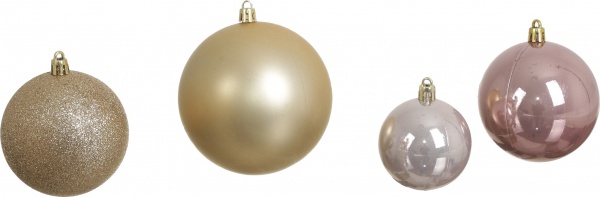 Набор елочных шаров CAN223030 розовый 26 шт./уп. 