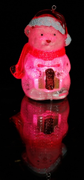 Декоративна фігура новорічна з підсвічуванням 4х4х7, 5 см в асортименті вбудований світлодіод (LED) 7,5 см 