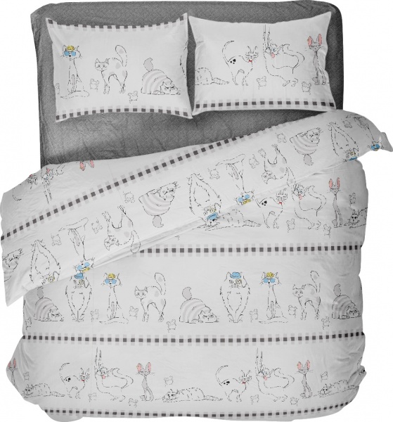 Комплект постельного белья 2,0 сп. FUNNY KITTY разноцветный Luna 