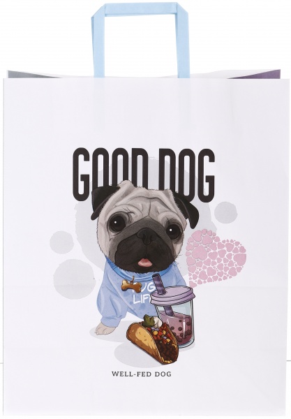 Пакет паперовий 320х150х380 білий з ручками