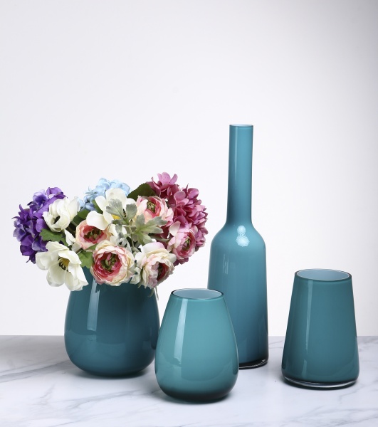 Ваза Wrzesniak Glassworks Maestro Cone 20 см бирюзовая 