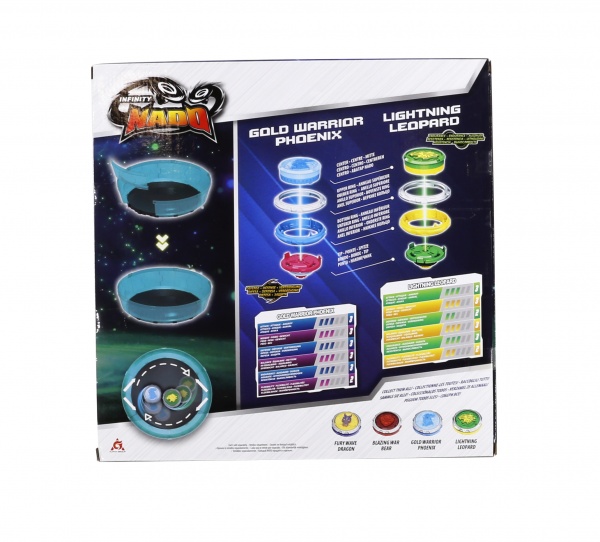 Игровой набор Infinity Nado VI Starter Battle Set Gold Warrior Phoenix vs Lighting Leopard EU654183