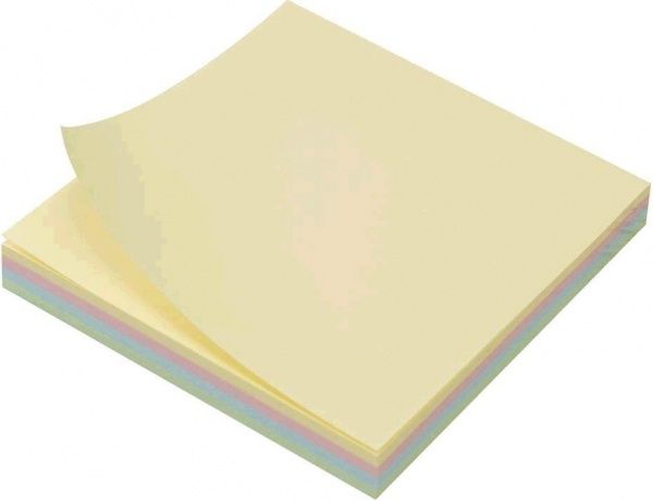 Папір для нотаток з липким шаром 75*75мм 4-кол. 100арк L1207 LEO