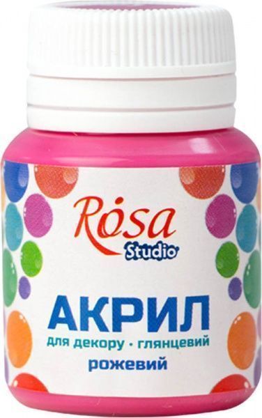 Акрил для декора Розовый, глянцевый 20 мл Rosa Studio