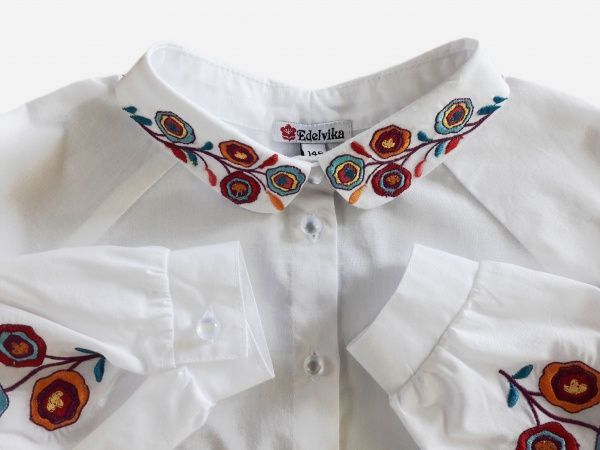 Вишиванка для дівчаток Едельвіка 229-20/09 р.128 білий 