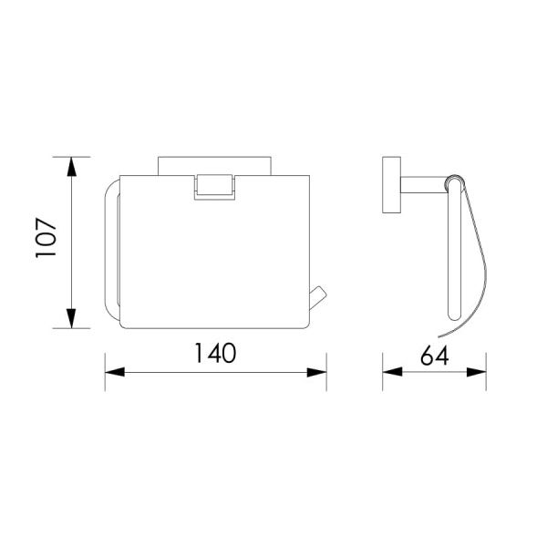 Тримач для туалетного паперу Imprese Valtice 142320 з кришкою