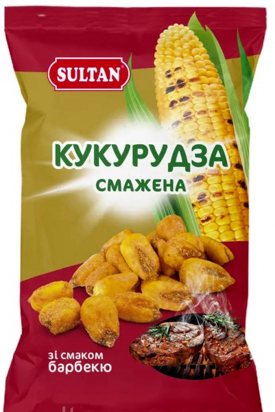 Кукурудза ТМ Sultan смажена зі смаком барбекю 60 гр