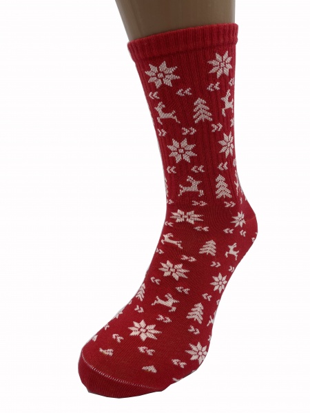 Шкарпетки жіночі Cool Socks Олені р. 25-27 червоний 