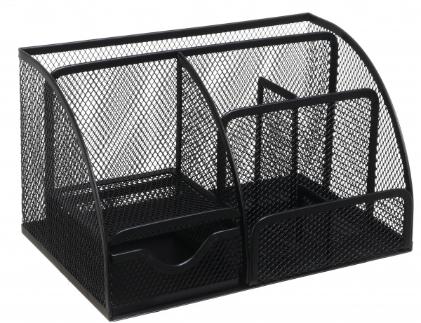 Органайзер настільний метал 21.8х13.8х12.5 см чорний Nota Bene