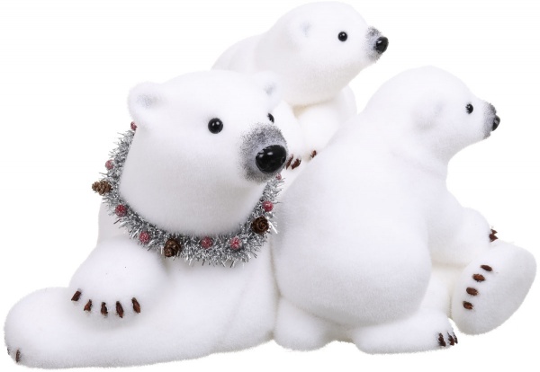 Декоративная фигура Мишка с детьми B41013R-WB 33 см 