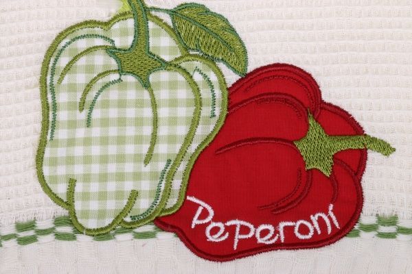 Набір рушників кухонних Перець 2 шт. 45x70 см білий із зеленим Home Line 